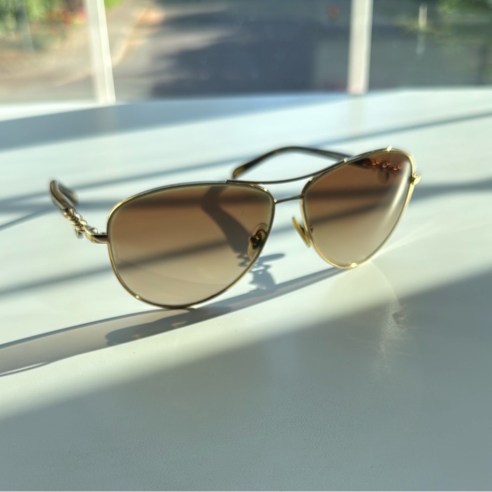 Tiffany Gold Aviator Sunglasses